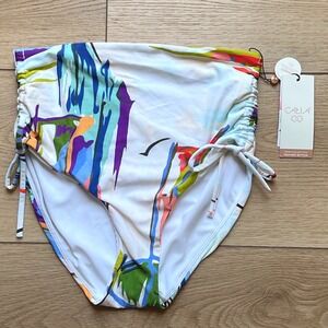 CALIA High-Rise Swim Bottom Tummy Control Adjustable Sides Multicolor S‎